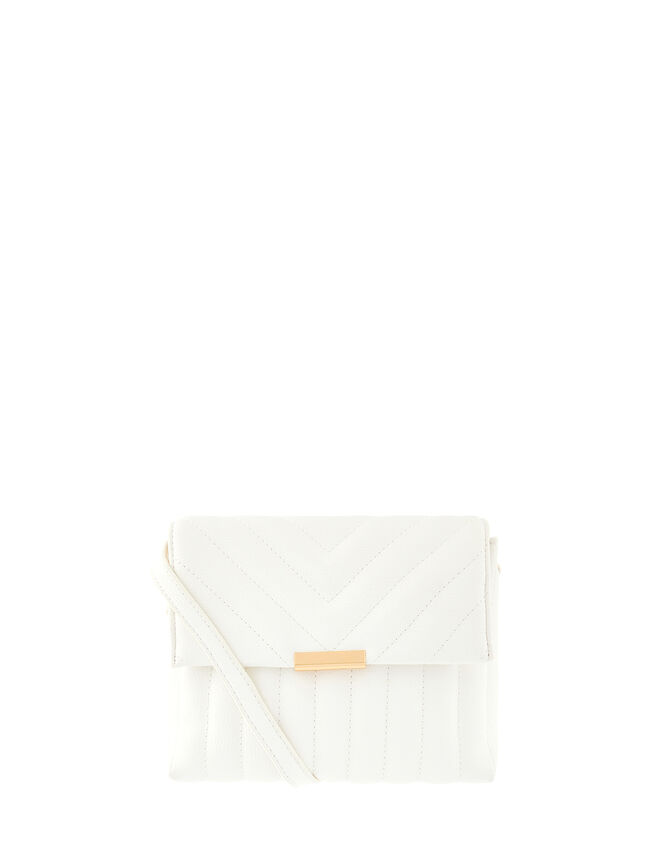 Chantelle Quilted Cross-Body Bag, White (WHITE), large