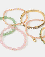 20-Pack Mix Bead Stretch Bracelets, , large