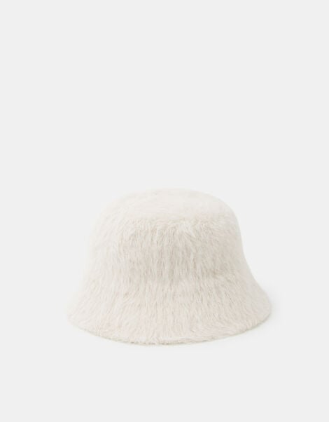 Fluffy Bucket Hat, Natural (NATURAL), large