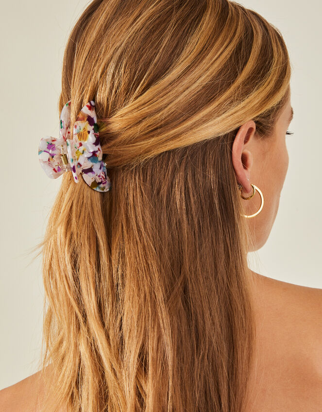 Marbled Resin Claw Clip, , large