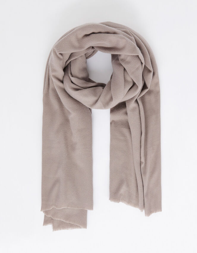 Wells Blanket Scarf Mink, , large