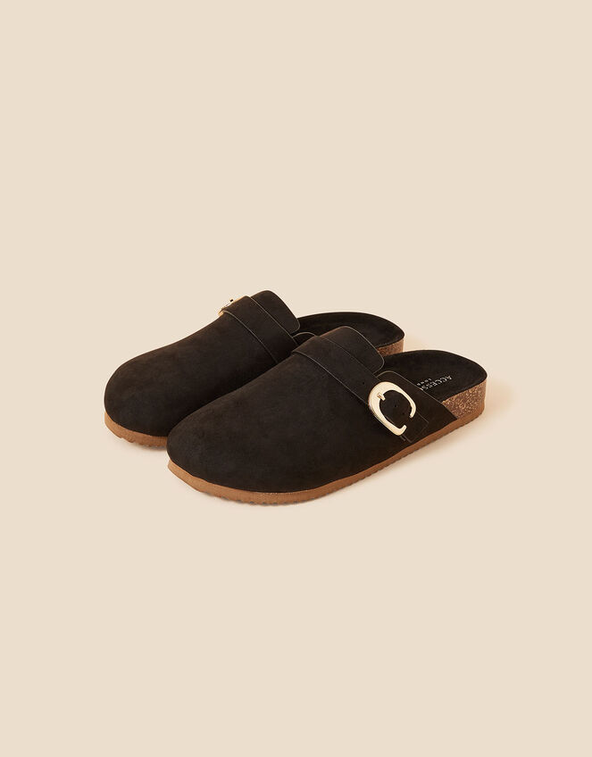 Buckle Detail Clogs, Black (BLACK), large