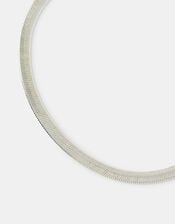 Sterling Silver-Plated Omega Chain Bracelet, , large