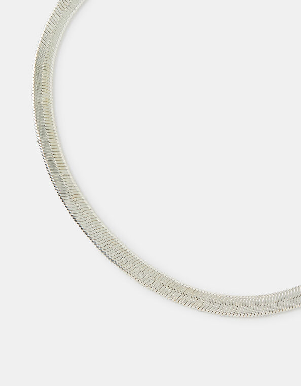 Sterling Silver-Plated Omega Chain Bracelet, , large