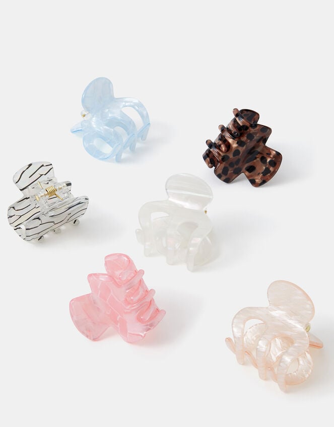6-Pack Mini Resin Claw Clips, , large