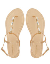 Nude Crystal Sandals, White (CRYSTAL), large
