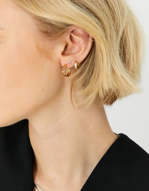 Celestial Mini Star Cut-Out Hoops, , large