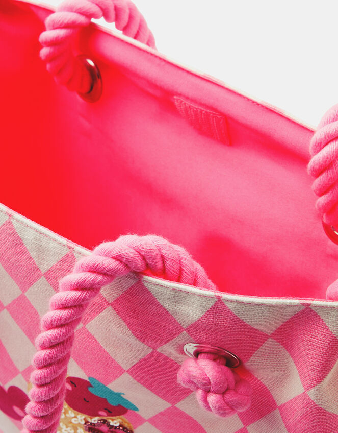 Girls Embellished Ice Cream Tote Bag, , large