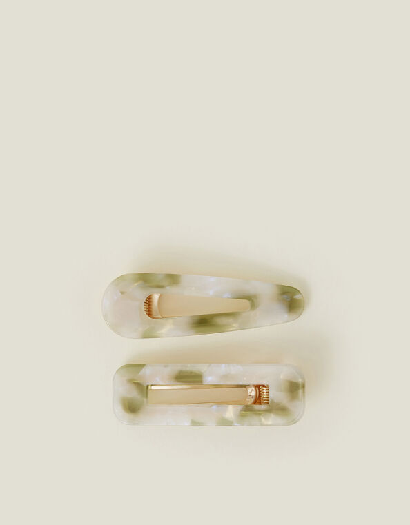 2-Pack Mix Marble Resin Salon Hair Clips, , large