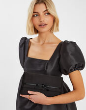 Bow Satin Clutch Bag, , large