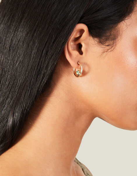 3-Pack Gem Embellished Hoops, , large