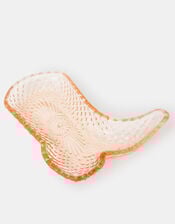 Glass Cowboy Boot Trinket Dish, , large