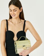Bee Studded Handheld Bag, , large
