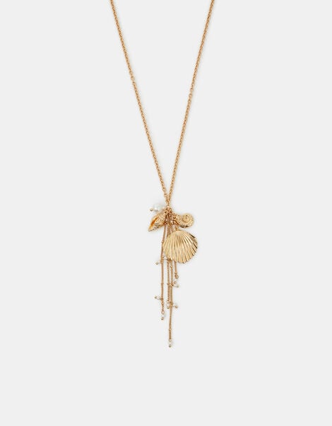 Ocean Charm Pendant Necklace Gold, , large