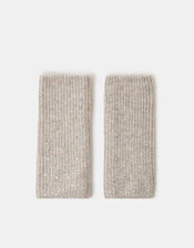 Rhinestone Knitted Wrist Warmers, , large