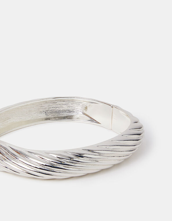 Textured Bangle, Silver (SILVER), large