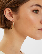 Medium Tube Hoop Earrings, Gold (GOLD), large