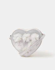 Girls Appliqué Floral Crossbody Bag, , large