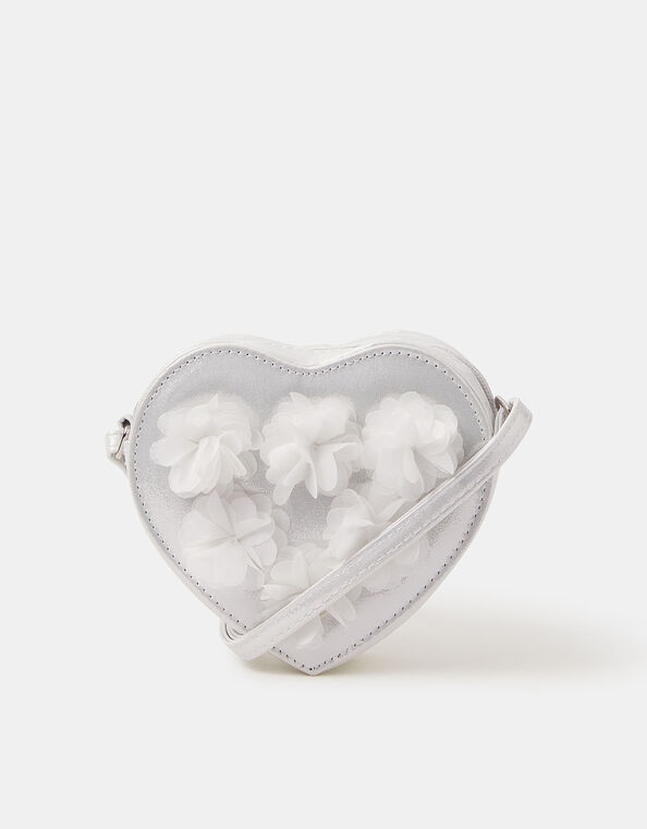 Girls Appliqué Floral Crossbody Bag, , large