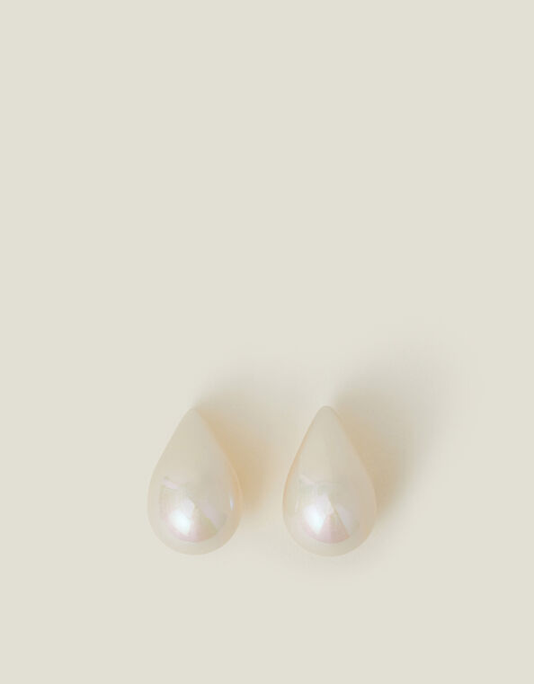 Pearly Curve Teardrop Earrings, , large