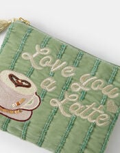 Love You A Latte Velvet Pouch, , large