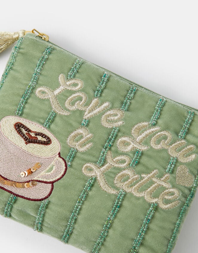 Love You A Latte Velvet Pouch, , large