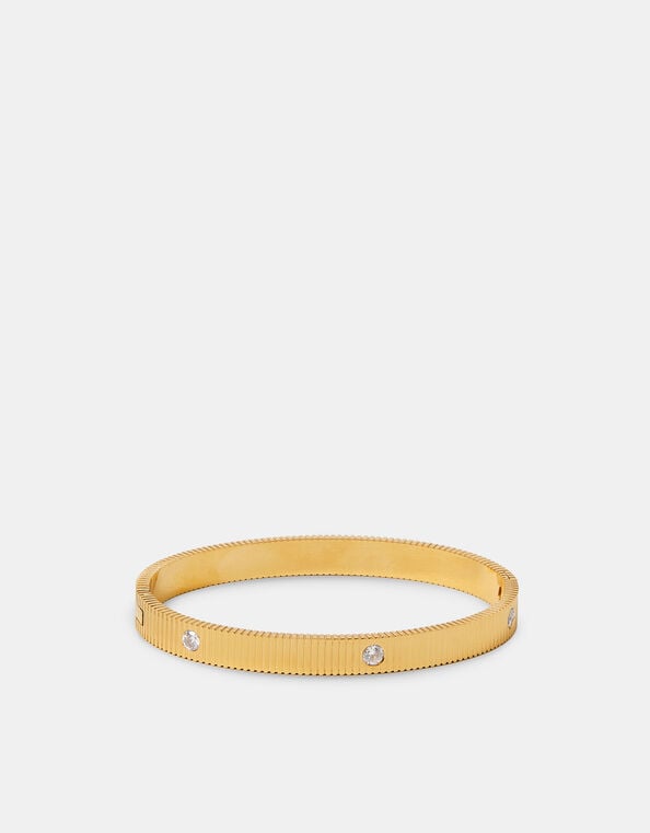 Stainless Steel Stone Bangle, , large
