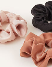 Satin Scrunchie Set of Three, , large