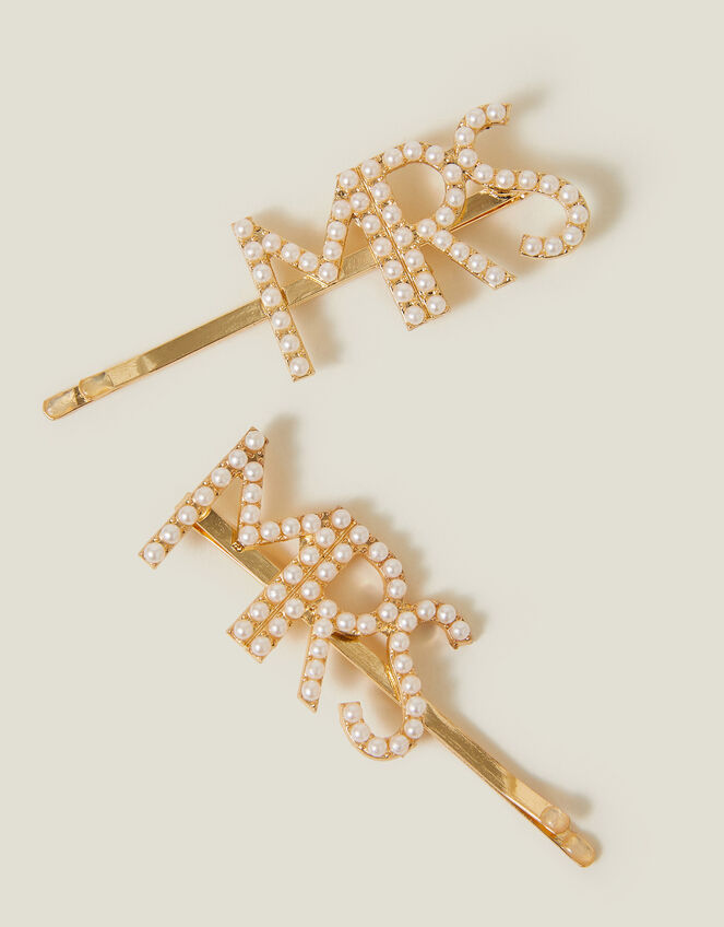 2-Pack 'Mrs' Hair Slides, , large