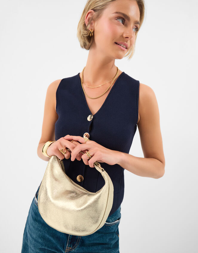 Shimmer Suede Handheld Bag, , large