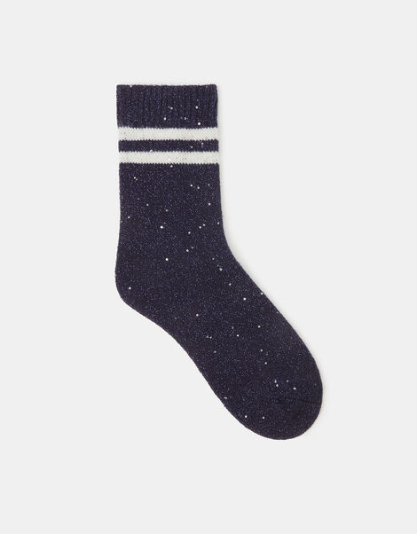 Varsity Stripe Sequin Socks, , large