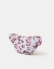 Girls Fluffy Leopard Print Belt Bag, , large