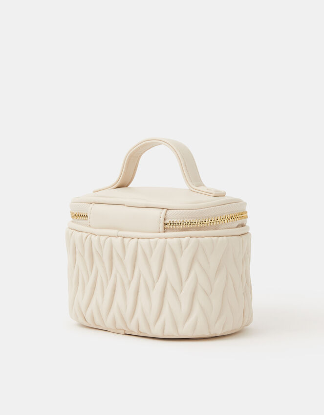 Chevron Quilted Make Up Bag, , large