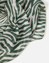 Zebra Print Scarf in Recycled Polyester, , large