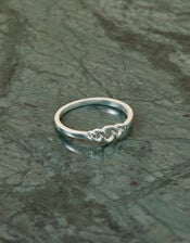 Sterling Silver Chain Ring, Silver (ST SILVER), large