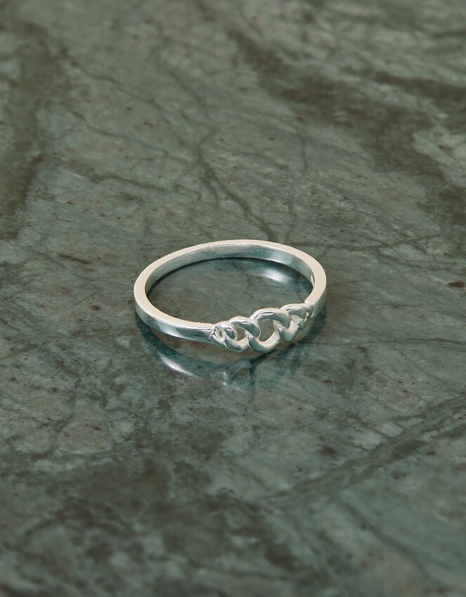 Sterling Silver Chain Ring, Silver (ST SILVER), large