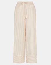 Shimmer Stripe Tassel Trousers, Gold (GOLD), large