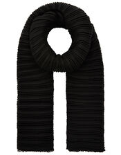 Origami Pleated Scarf, Black (BLACK), large