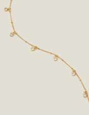 14ct Gold-Plated Crystal Station Necklace , , large