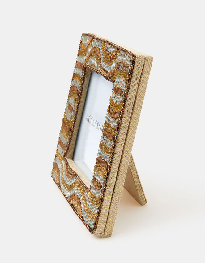 Beaded Geometric Photo Frame, , large