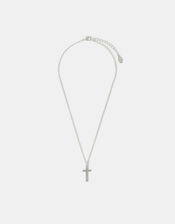 Pavé Cross Pendant Necklace, , large