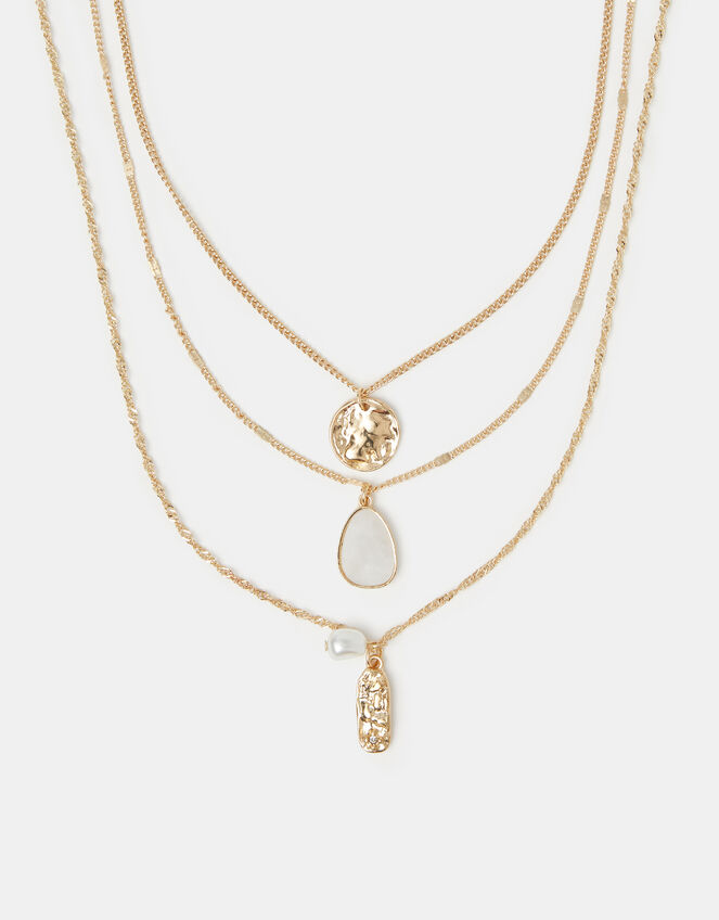 3-Pack Molten Pendant Necklaces, , large