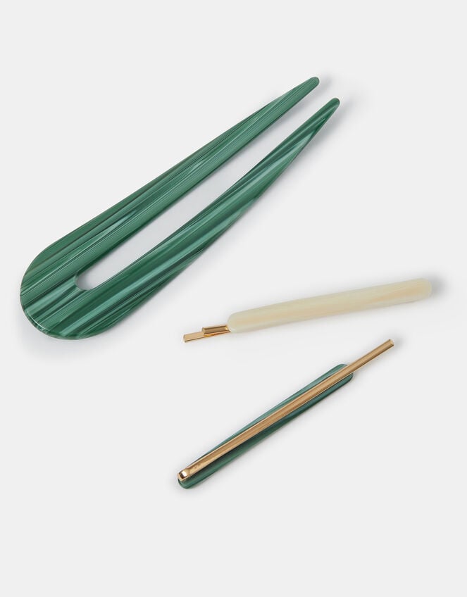 3-Pack Resin French Pin & Hair Slides, , large