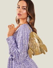 Hand-Beaded Golden Rocket Bag, , large