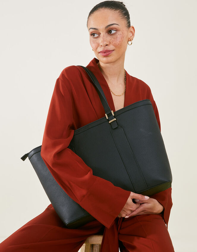 Metal Detail Laptop Tote Bag, , large