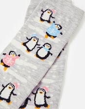 All-Over Dancing Penguin Socks, , large