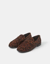 Leopard Print Leather Loafers, Leopard (LEOPARD), large