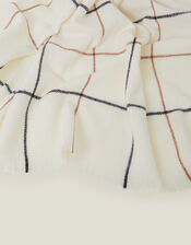 Carter Check Print Scarf, , large