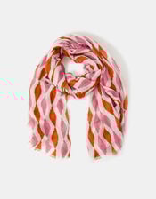 Twist Print Scarf, , large