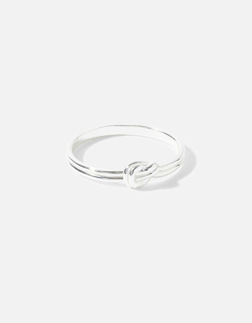 Sterling Silver Knot Ring, Silver (ST SILVER), large
